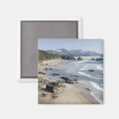 Aimant OU, Côte de l'Oregon, Parc d'état Ecola, Croissant (Recto/Verso)