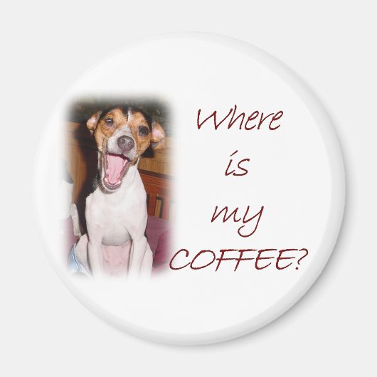 Aimant Où est mon café ? (Devant)