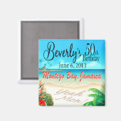 Aimant OUAIS MON ! Jamaican Beach Party Favoriser (Recto/Verso)