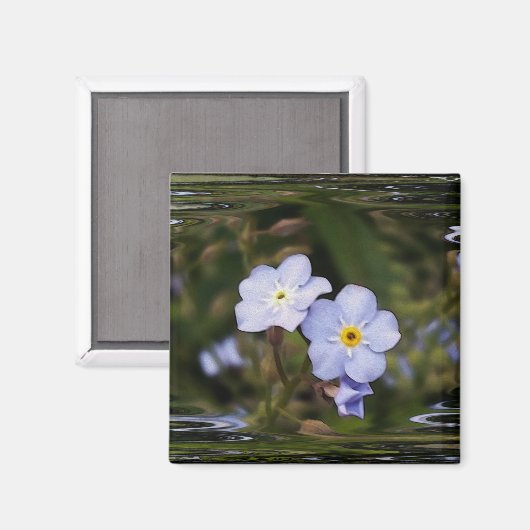 Aimant Oublie-moi pas les fleurs (Recto/Verso)