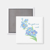 Aimant Oubliez-moi pas Custom Watercolor Garden Flower (Recto/Verso)