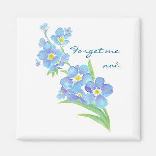 Aimant Oubliez-moi pas Custom Watercolor Garden Flower