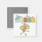 Aimant OUI, je suis infirmière T-shirts et cadeaux (Recto/Verso)