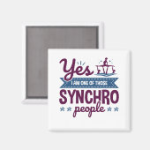 Aimant Oui Je suis l'un de ces gens Synchro nager (Recto/Verso)