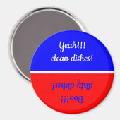 Aimant Oui Propre/Boo Sale Rouge/Blanc/Bleu Lave-vaissell (Recto/Verso)