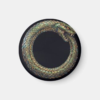 Aimant Ouroboros — Affiche runique du symbole du serpent
