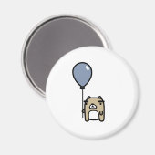 Aimant Ours Avec Ballotte Bleue (Recto/Verso)