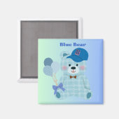 Aimant Ours Bleu (Recto/Verso)