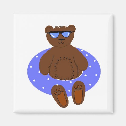 Aimant Ours Cool En Lunettes De Soleil (Devant)