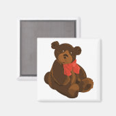 Aimant Ours de caricature mignon (Recto/Verso)