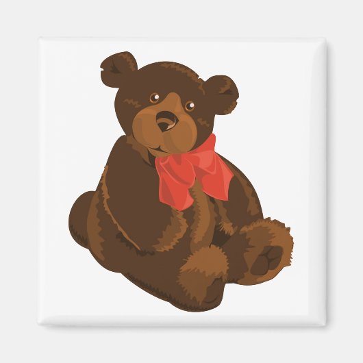 Aimant Ours de caricature mignon (Devant)