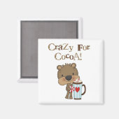 Aimant Ours de garçon fou pour des vacances de cacao (Recto/Verso)