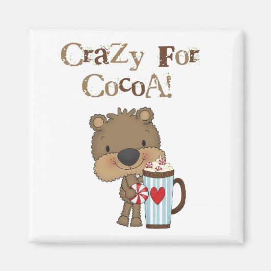 Aimant Ours de garçon fou pour des vacances de cacao (Devant)