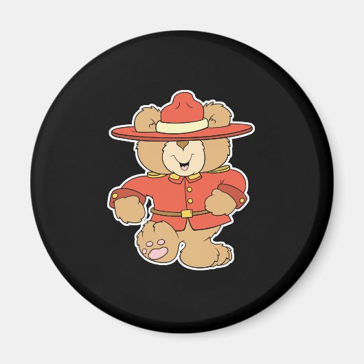 Aimant Ours de Gendarme canadien (Devant)