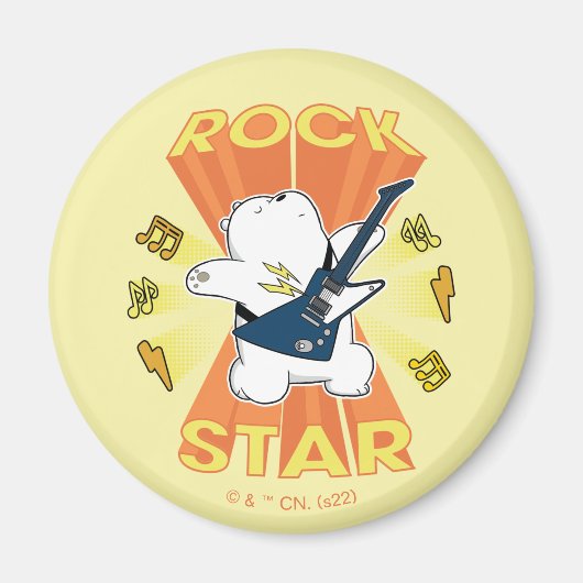 Aimant Ours de glace - Rock Star (Devant)