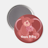 Aimant Ours de la Saint Valentin (Recto/Verso)