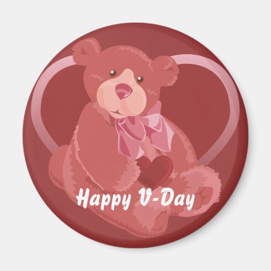 Aimant Ours de la Saint Valentin (Devant)