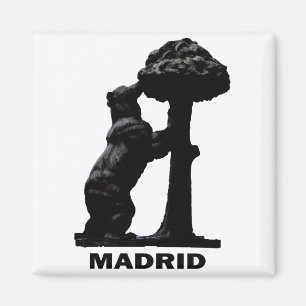 Aimant Ours de Madrid et l'arbre de Madrono