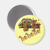 Aimant Ours de Noël et cloches de Jingle (Recto/Verso)