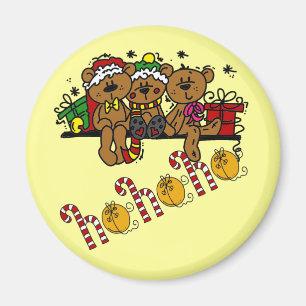 Aimant Ours de Noël et cloches de Jingle