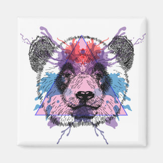 Aimant Ours de panda géométrique