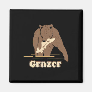 Aimant Ours de pêche Grazer Gras Brun Grizzly Beartober N