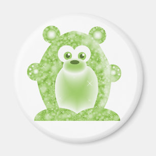 Aimant Ours de pierre porte-bonheur de Peridot
