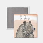 Aimant Ours des boudins | Soyez courageux (Recto/Verso)