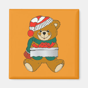 Aimant Ours en peluche de Noël