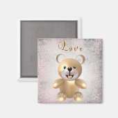 Aimant Ours en peluche doré 2 (Recto/Verso)