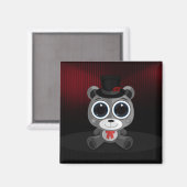 Aimant Ours en peluche - gris clair (Recto/Verso)