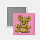 Aimant Ours en peluche mignon (Recto/Verso)