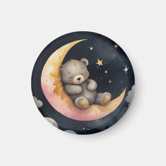 Aimant Ours endormi sur la Lune (Devant)