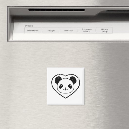 Aimant Ours Et Coeur De Panda En Caoutchouc (In Situ (Lave-vaisselle))