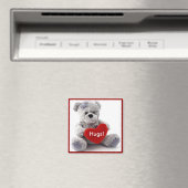 Aimant Ours Gris Au Coeur (In Situ (Lave-vaisselle))