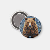 Aimant Ours grizzly (Recto/Verso)