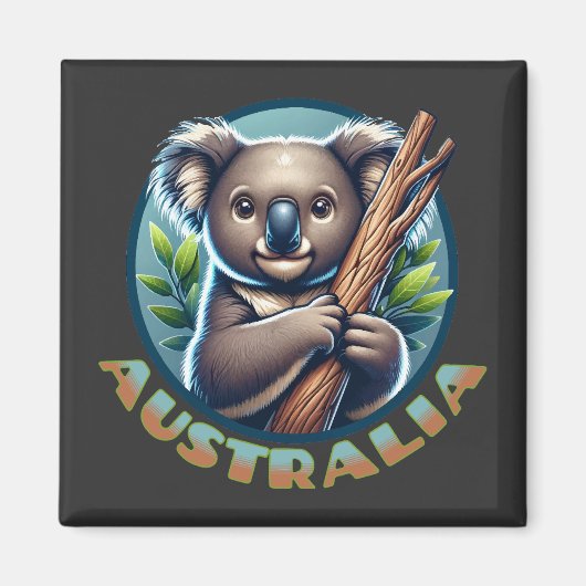 Aimant Ours Koala australien (Devant)