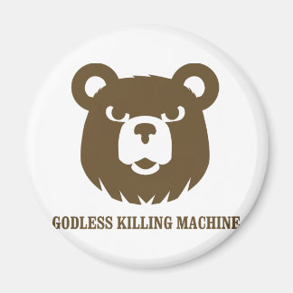 Aimant ours machines à tuer sans dieu humour t-shirt drôl