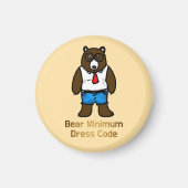 Aimant Ours Minimum Funky Office Pun Art (Devant)