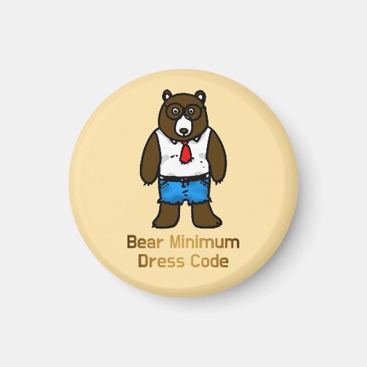 Aimant Ours Minimum Funky Office Pun Art (Devant)