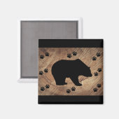 Aimant Ours Noir Et Paniers Ours (Recto/Verso)