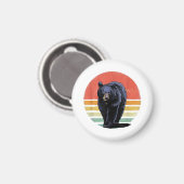 Aimant Ours noir Vintage (Recto/Verso)