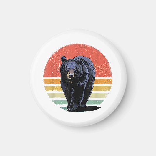 Aimant Ours noir Vintage (Devant)