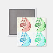 Aimant Ours Panda Art Pop Joueur (Recto/Verso)