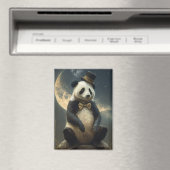 Aimant Ours Panda Lune vintage (In Situ (Lave-vaisselle))