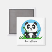 Aimant Ours panda noir et blanc (Recto/Verso)