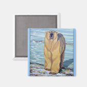 Aimant Ours polaire Art Frigo Magent Faune Art Cadeaux (Recto/Verso)