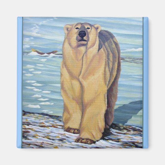 Aimant Ours polaire Art Frigo Magent Faune Art Cadeaux (Devant)