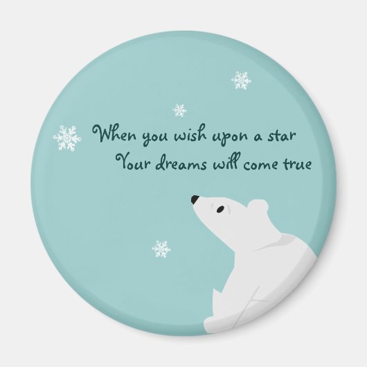 Aimant Ours polaire (bébé), Flocon de neige, Flocon de ne (Devant)