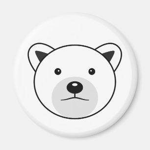 Aimant Ours polaire caricature mignon